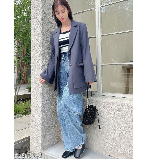 dazzlin「カーブラインデニムパンツ」|デニム|