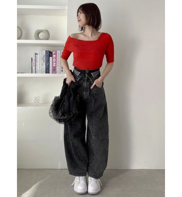 dazzlin「カーブラインデニムパンツ」|デニム|