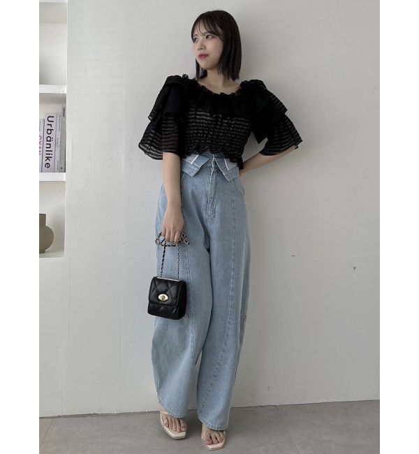 dazzlin「カーブラインデニムパンツ」|デニム|