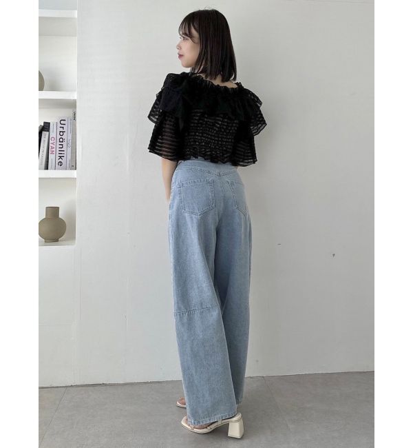 dazzlin「カーブラインデニムパンツ」|デニム|