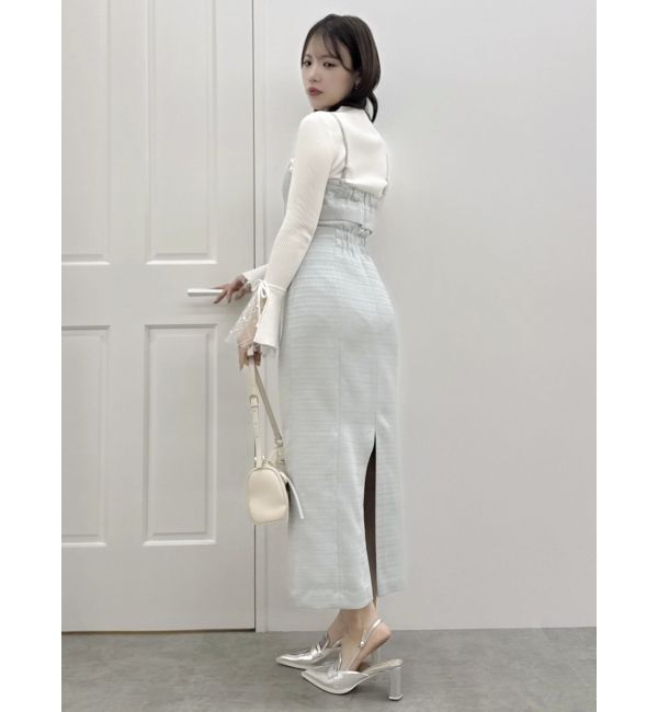 dazzlin「【セットアップ対応】ツイードレイヤードIラインキャミワンピース」|ワンピース|