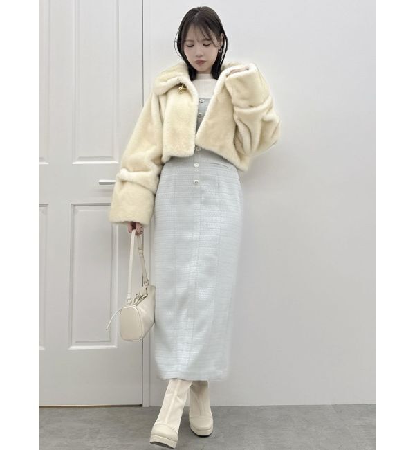 dazzlin「【セットアップ対応】ツイードレイヤードIラインキャミワンピース」|ワンピース|