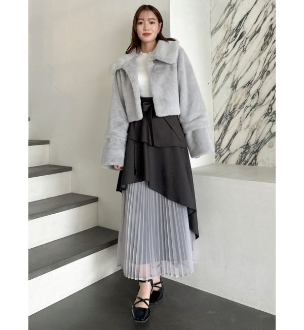 dazzlin「【再生産】アシメティアードプリーツスカート」|スカート|