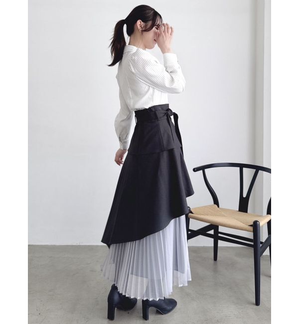 dazzlin「【再生産】アシメティアードプリーツスカート」|スカート|