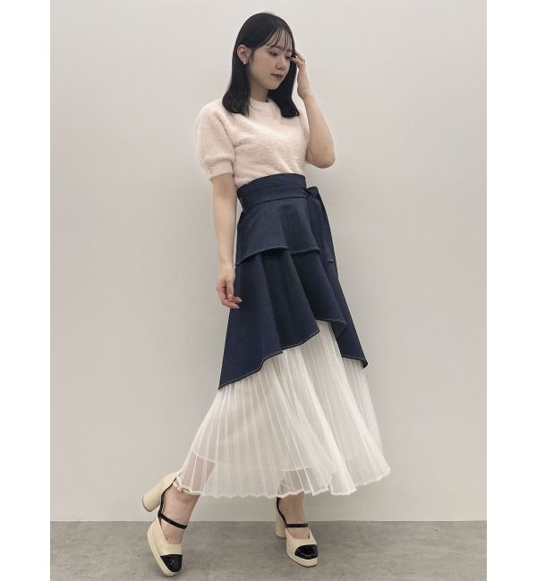 dazzlin「【再生産】アシメティアードプリーツスカート」|スカート|