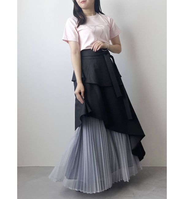 dazzlin「【再生産】アシメティアードプリーツスカート」|スカート|