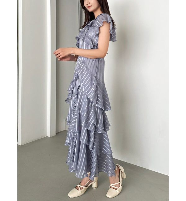 dazzlin「バリエフルイドワンピース」|ワンピース|ブルー