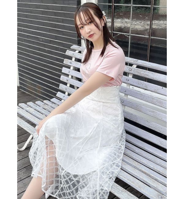 dazzlin「チェックチュールコルセットスカート」|スカート|