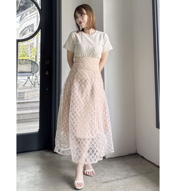 dazzlin「チェックチュールコルセットスカート」|スカート|