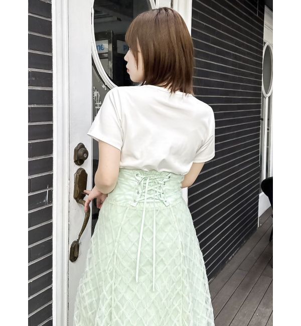 dazzlin「チェックチュールコルセットスカート」|スカート|