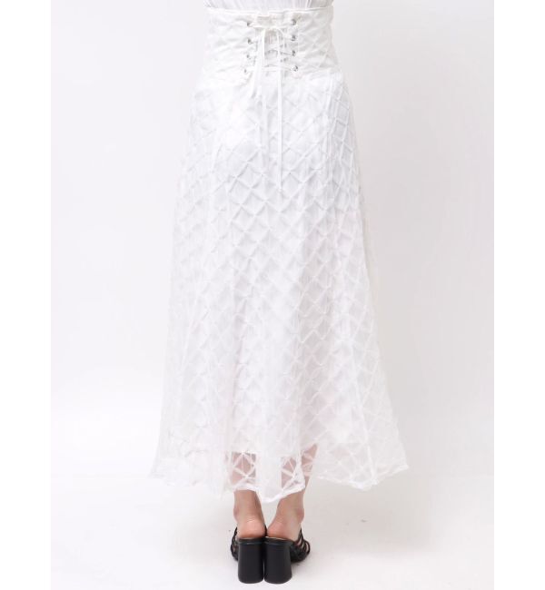 dazzlin「チェックチュールコルセットスカート」|スカート|