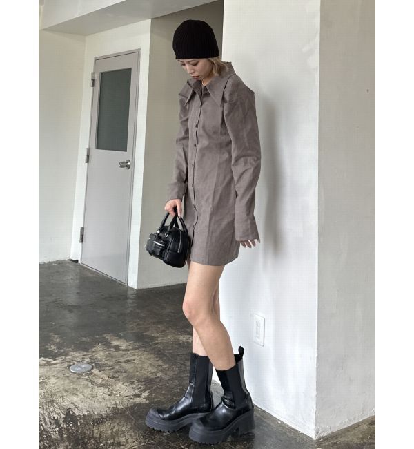 EMODA「ビッグカラーシャツワンピース」|ワンピース|