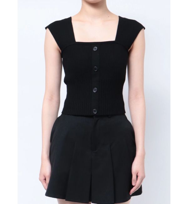 EMODA「COVER STRAP T/T」|ニット・セーター|ブラック