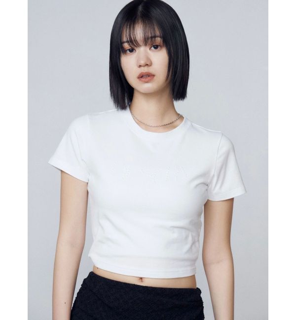 EMODA「パールロゴTシャツ」|Tシャツ・カットソー|ホワイト
