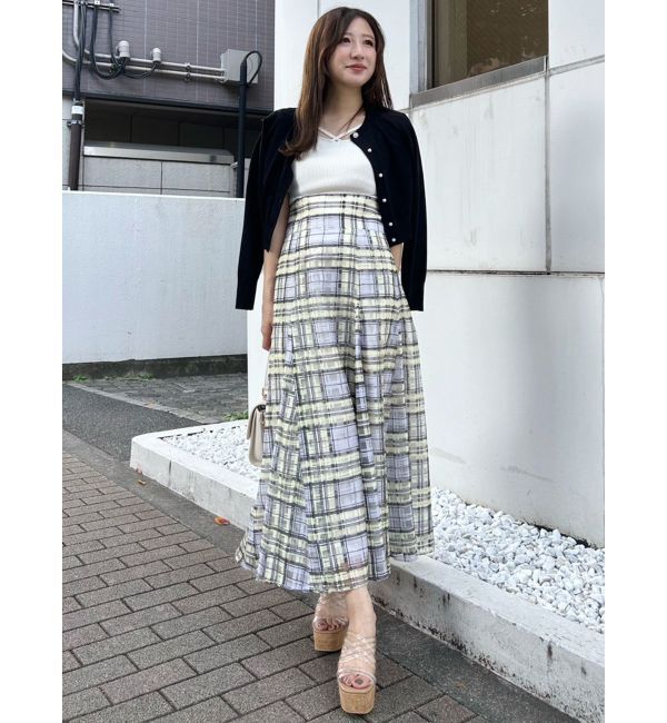 MERCURYDUO「ビジューボタンニットカーデ」|カーディガン|