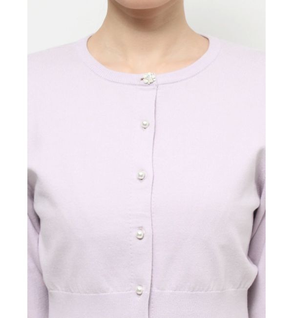 MERCURYDUO「ビジューボタンニットカーデ」|カーディガン|