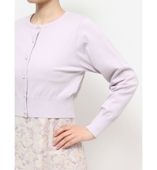 MERCURYDUO「ビジューボタンニットカーデ」|カーディガン|