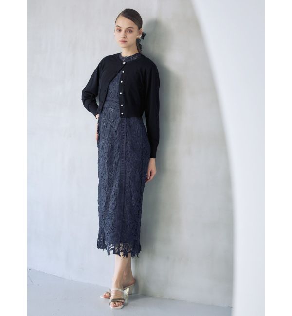 MERCURYDUO「ビジューボタンニットカーデ」|カーディガン|