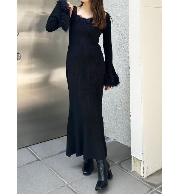 MERCURYDUO「ファーボレロセットワンピース」|ワンピース|