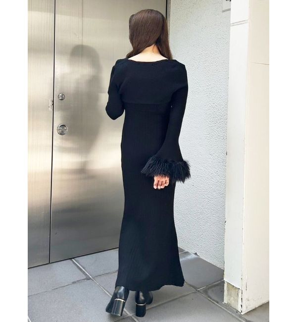 MERCURYDUO「ファーボレロセットワンピース」|ワンピース|