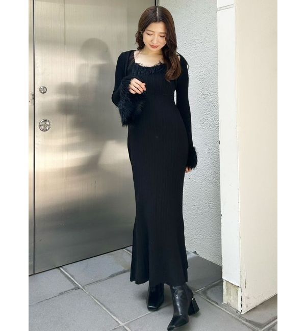 MERCURYDUO「ファーボレロセットワンピース」|ワンピース|