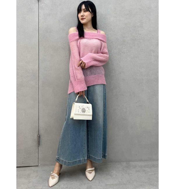 MERCURYDUO「ベビーアルパカオフショルニット」|ニット・セーター|