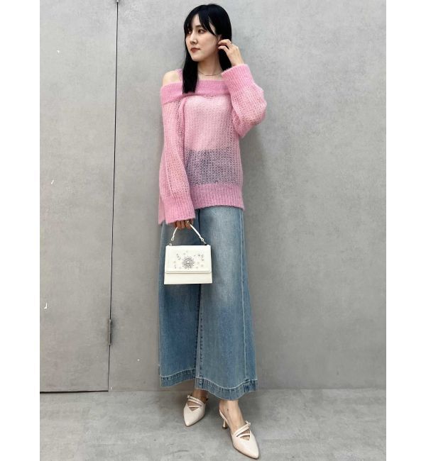 MERCURYDUO「ベビーアルパカオフショルニット」|ニット・セーター|