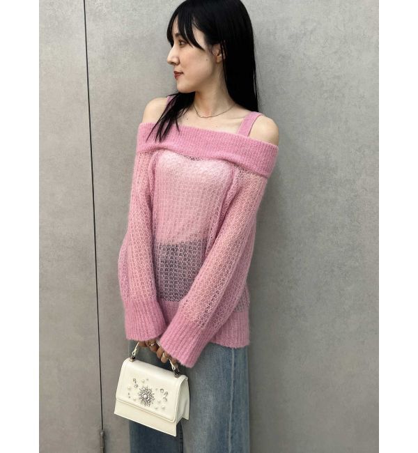 MERCURYDUO「ベビーアルパカオフショルニット」|ニット・セーター|