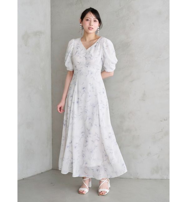 MERCURYDUO「フラワーギャザースリーブワンピース」|ワンピース|