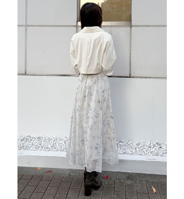 MERCURYDUO「フラワーギャザースリーブワンピース」|ワンピース|