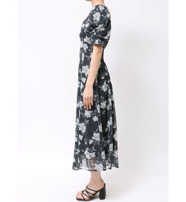 MERCURYDUO「フラワーギャザースリーブワンピース」|ワンピース|