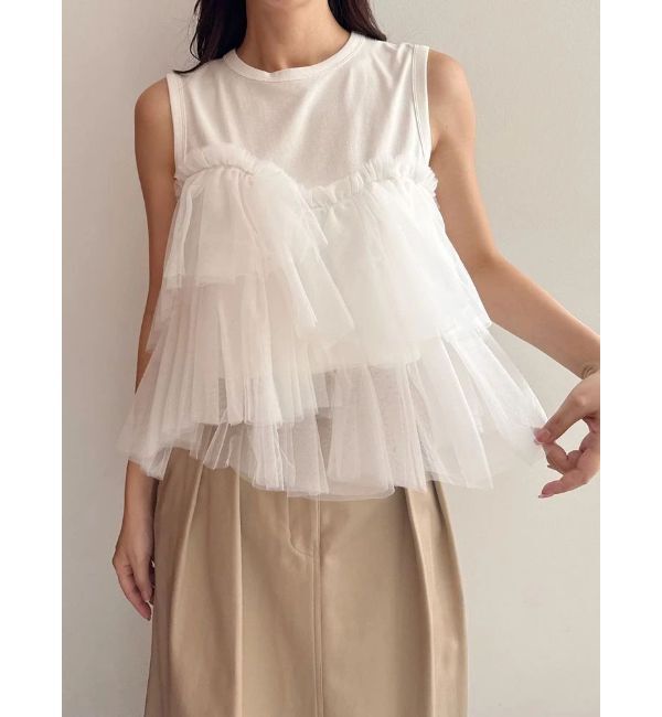 MERCURYDUO「【OUNNOUN】デザインペプラムタンクトップ」|タンクトップ|