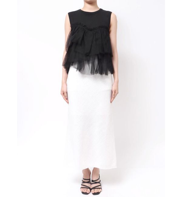 MERCURYDUO「【OUNNOUN】デザインペプラムタンクトップ」|タンクトップ|