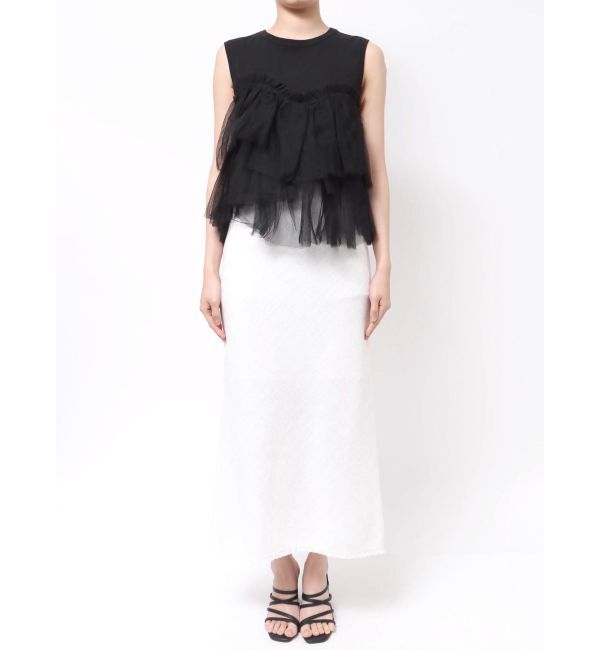 MERCURYDUO「【OUNNOUN】デザインペプラムタンクトップ」|タンクトップ|