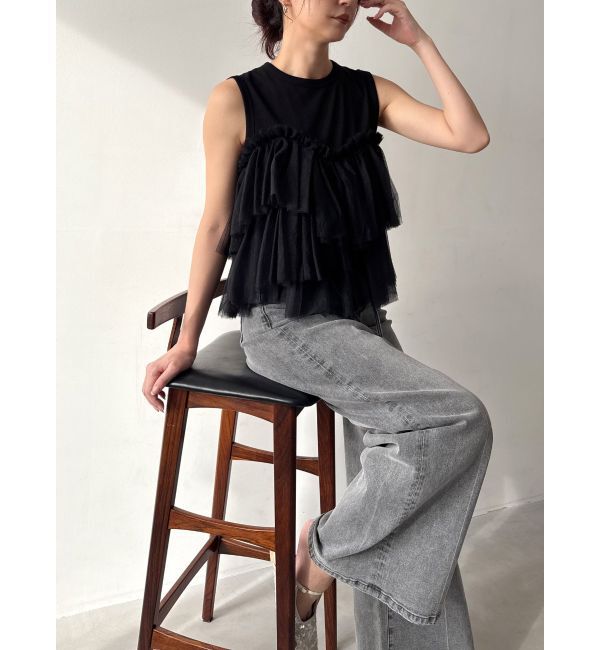 MERCURYDUO「【OUNNOUN】デザインペプラムタンクトップ」|タンクトップ|