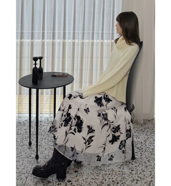 MERCURYDUO「【WEB限定カラーあり】オフタートルペプラムニット」|ニット・セーター|