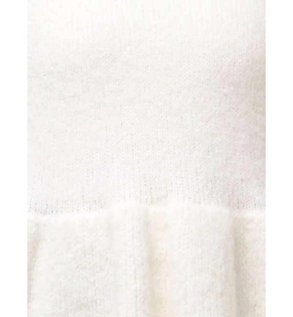 MERCURYDUO「【WEB限定カラーあり】オフタートルペプラムニット」|ニット・セーター|