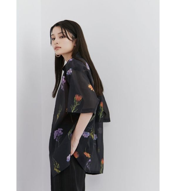 MURUA「フラワーシアーオープンカラーシャツ【WEB限定】」|シャツ・ブラウス|