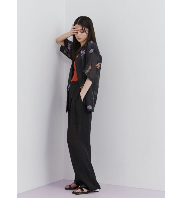 MURUA「フラワーシアーオープンカラーシャツ【WEB限定】」|シャツ・ブラウス|