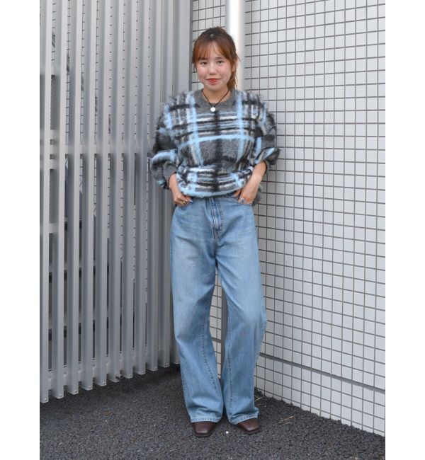 Ungrid「チェックジャカードルーズニット」|ニット・セーター|