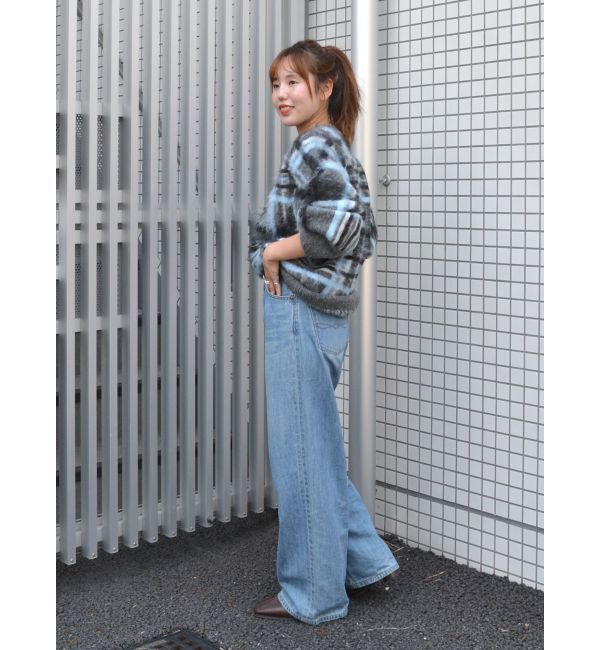 Ungrid「チェックジャカードルーズニット」|ニット・セーター|