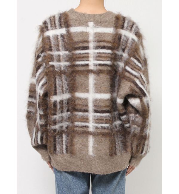 Ungrid「チェックジャカードルーズニット」|ニット・セーター|