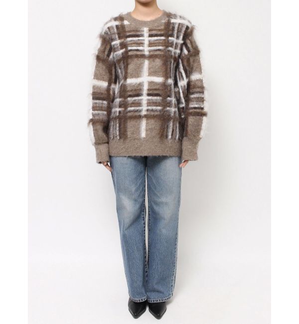 Ungrid「チェックジャカードルーズニット」|ニット・セーター|