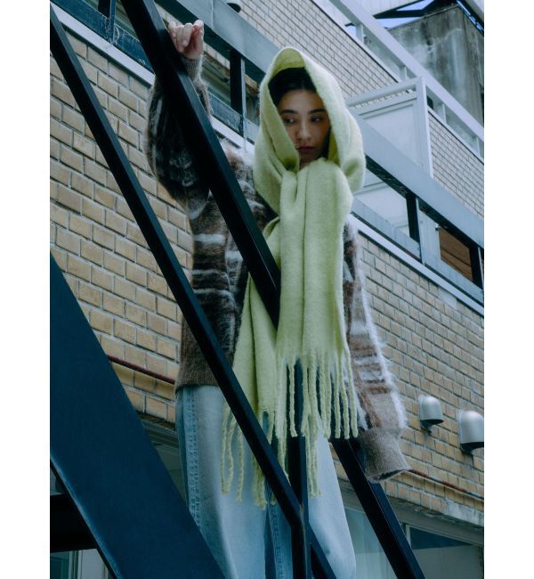 Ungrid「チェックジャカードルーズニット」|ニット・セーター|ブラウン