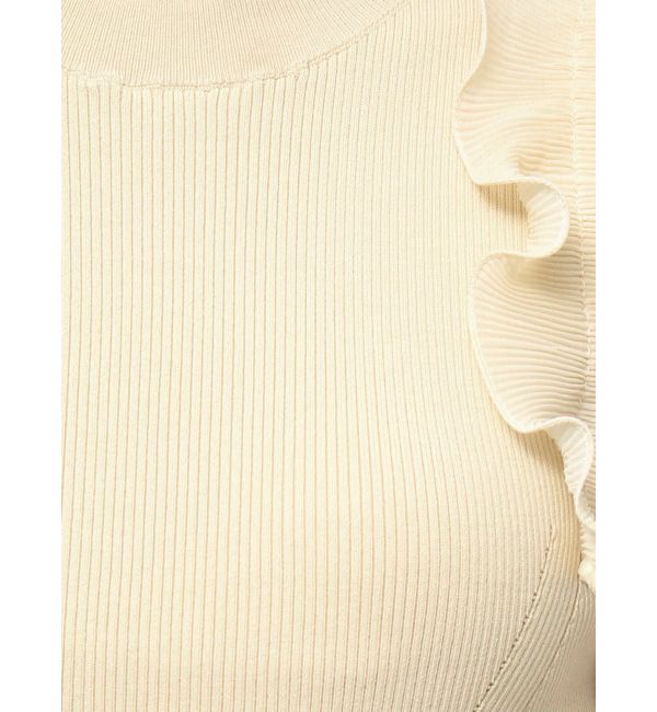 LAGUNAMOON「プリーツフリルニットプルオーバー」|ニット・セーター|