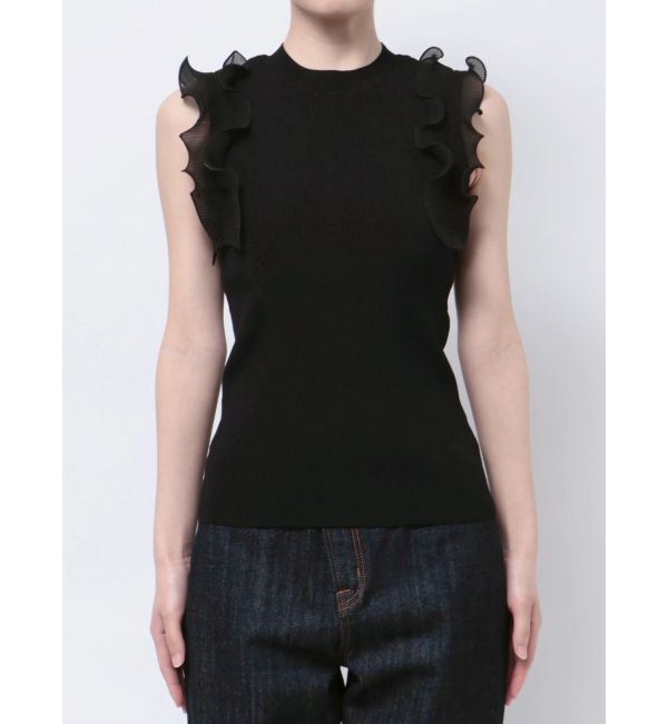 LAGUNAMOON「プリーツフリルニットプルオーバー」|ニット・セーター|