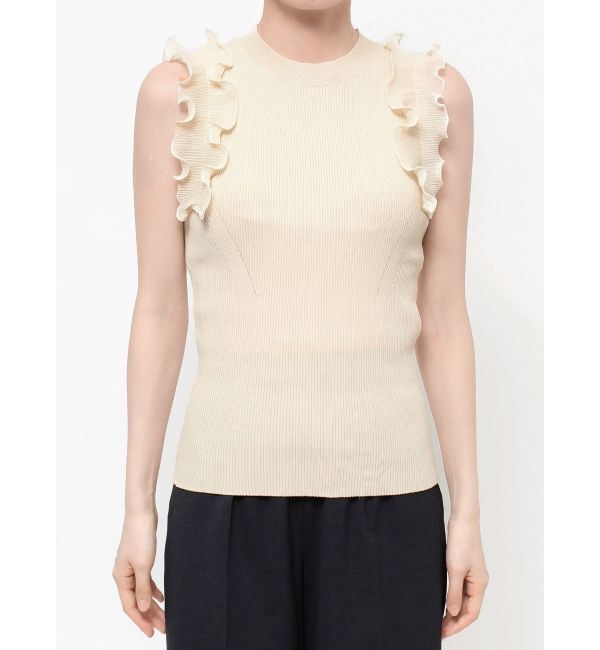 LAGUNAMOON「プリーツフリルニットプルオーバー」|ニット・セーター|