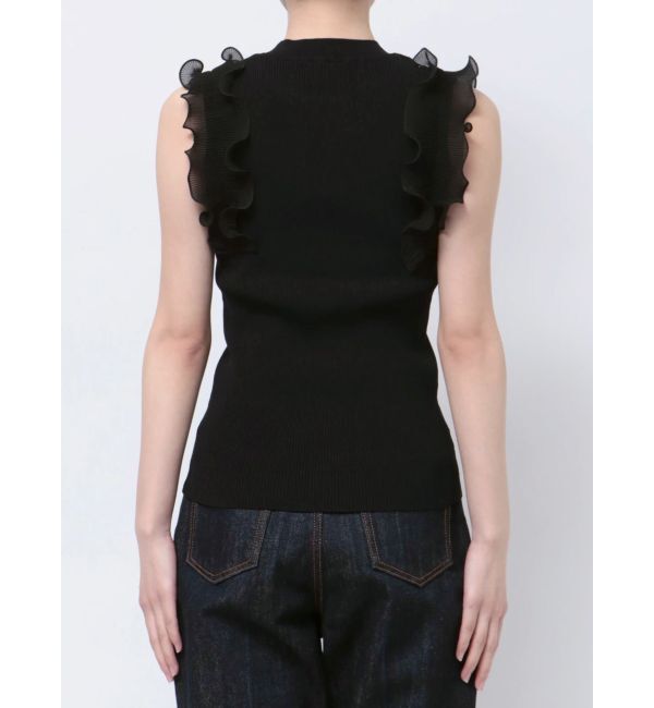 LAGUNAMOON「プリーツフリルニットプルオーバー」|ニット・セーター|