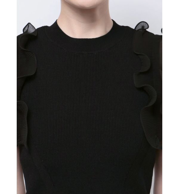 LAGUNAMOON「プリーツフリルニットプルオーバー」|ニット・セーター|