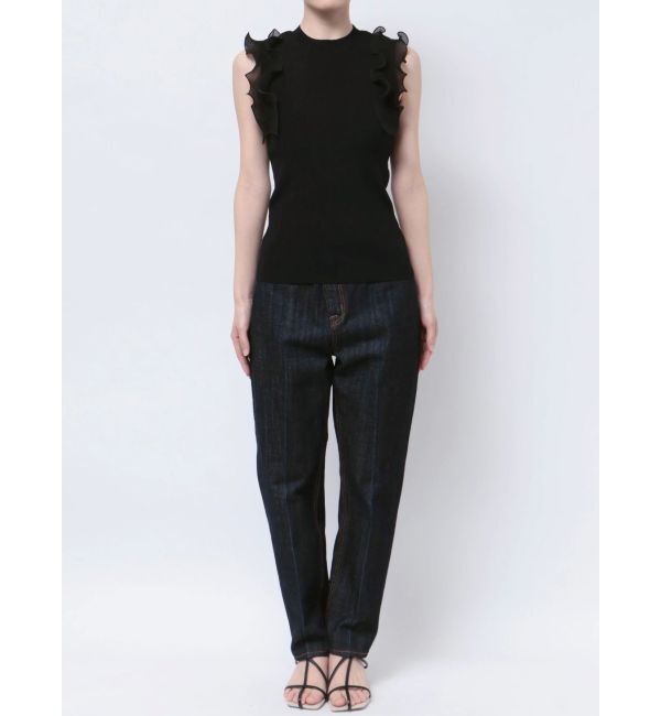 LAGUNAMOON「プリーツフリルニットプルオーバー」|ニット・セーター|